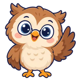 Olli the owl waving